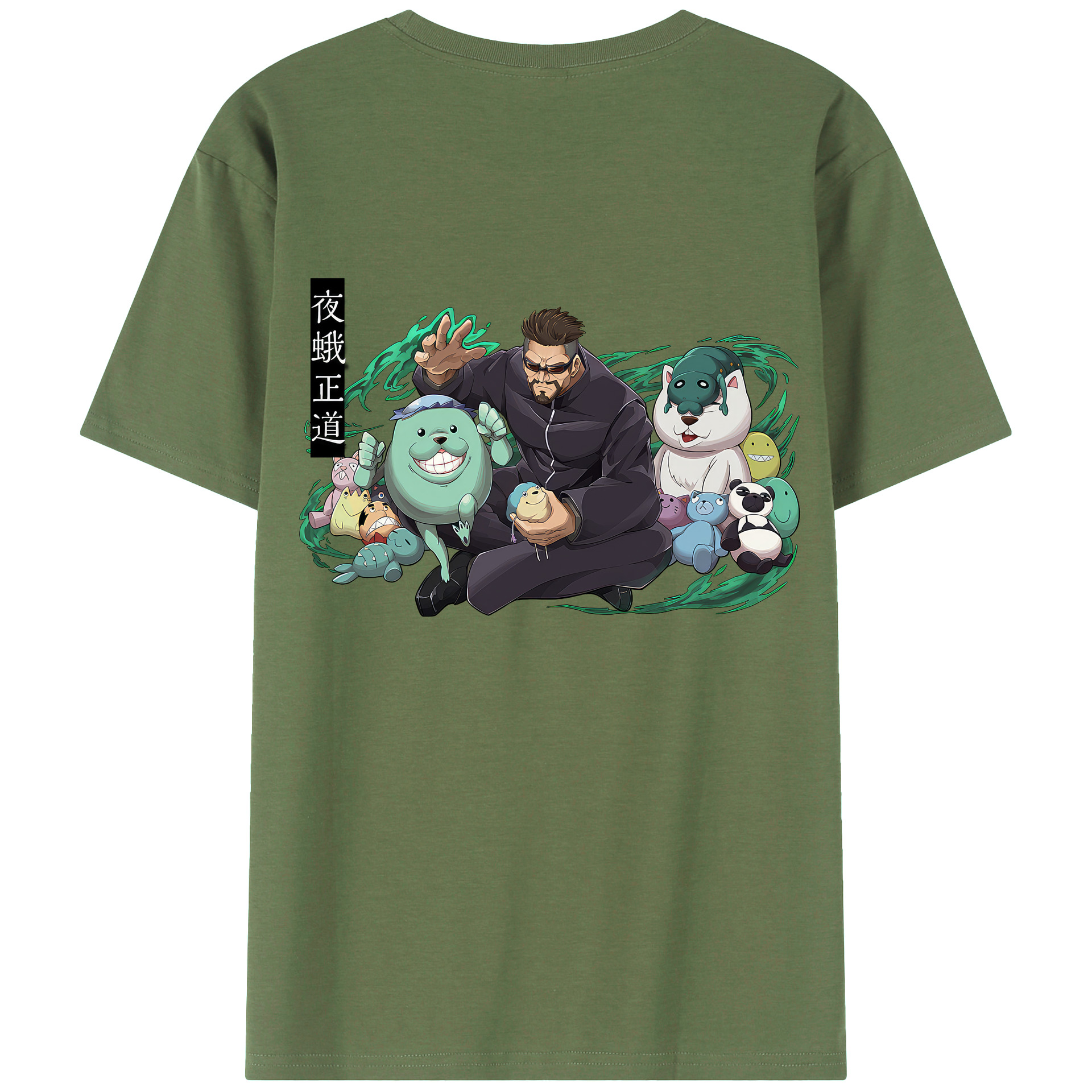 （画像用） 呪術廻戦 Jujutsu Kaisen 綿100％ メンズ半袖Tシャツ（バックプリント） 通気性